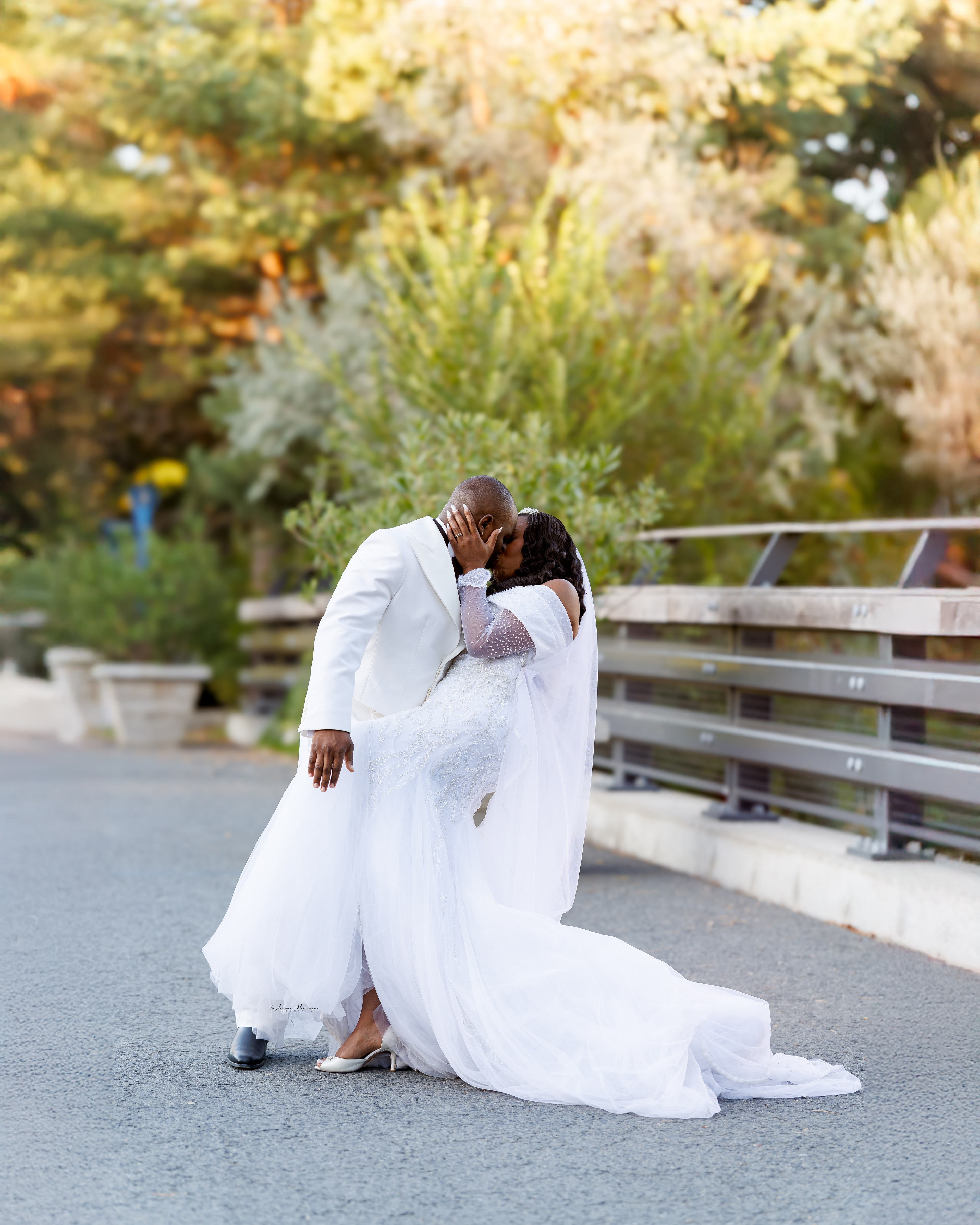 Ayobami and Melissa on their wedding day
